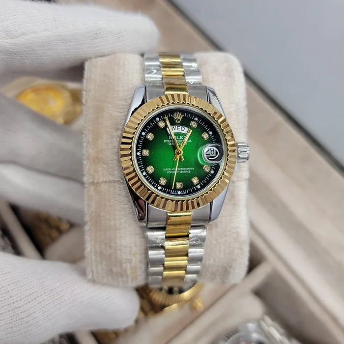 RLX Day Date 2 Ton (Green Dial)