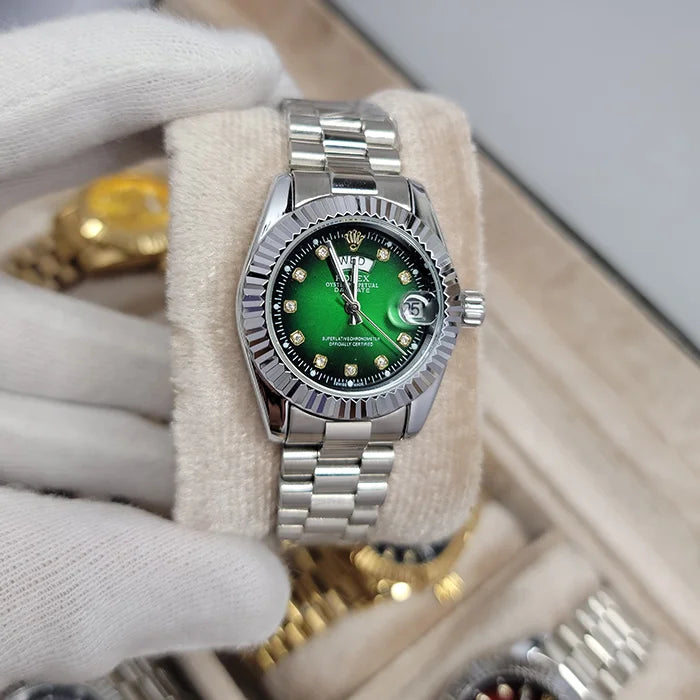 RLX Day Date Silver (Green Dial)