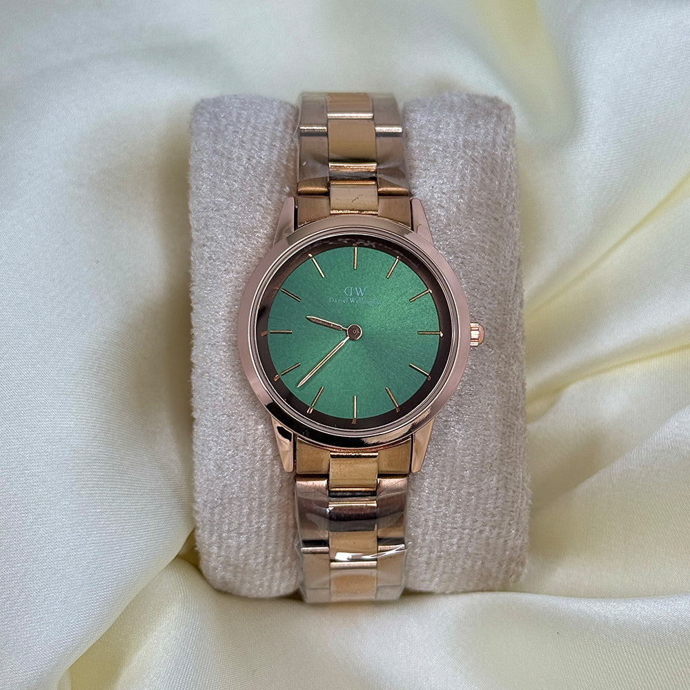 DW Watch Rose Gold (Green Dial)